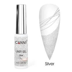 CANNI ליינר ג’ל , 8 מ”ל GEL LINER כסף